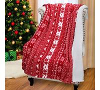 Catalonia Classy - Coperta in pile reversibile, con motivo a fiocco di neve, 150 x 130 cm, morbida, invernale, per bambini e adulti