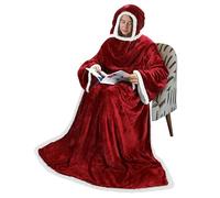 Catalonia Classy - Coperta indossabile con maniche e cappuccio, calda, comoda, grande coperta in pile con maniche, per adulti, donne e uomini