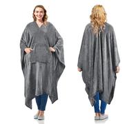 Catalonia Classy Coperta poncho in pile Super morbida calda, comoda e indossabile, Regalo ideale, grande coperta in pile per adulti, donne, uomini, soffice, al chiuso o all'aperto, 200 x 140 cm