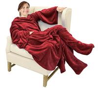 Catalonia Classy Coperta Sherpa con Maniche e Piedi, Morbidi e Accoglienti Slanket Coperta Pile Sherpa, Coperta TV Invernale con Piedi, Regalo per Uomo, Donna, Genitori, Fidanzata, Moglie, 190x135cm
