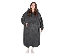 Catalonia Classy Coperta Sherpa Extra Lunga con Cappuccio per Donna Uomo, Coperta Oversize in Pile Morbida e Accogliente con Cappuccio e Tasca Frontale, Regali Invernali per Adulti