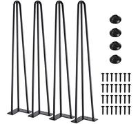 Catalpa Blume - Set di 4 gambe da tavolo in 72 cm con 3 aste ciascuna, in acciaio