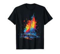 Catamarano - Barca a Vela Multiscafo Art Colorata Maglietta