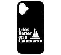 Catamarano Vela Yachting Nautica Ocean Explorer Maritime Custodia per iPhone 16 Plus