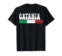 Catania City Italia Vintage Bandiera Italia per Gli Amanti dei Viaggi Maglietta
