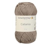 Catania Originals - Gomitolo di filato Schachenmayr (SMC), 50 g, 125 m, 100% cotone mercerizzato per lavoro a maglia e uncinetto, peso sportivo, 254, colore tortora