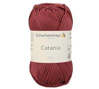 Catania Originals - Gomitolo di filato Schachenmayr (SMC), 50 g, 125 m, 100% cotone mercerizzato per lavoro a maglia e uncinetto, peso sportivo, 396, rosso marsala