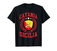 Catania Sicilia Sicilia Bandiera Trinacria Maglietta