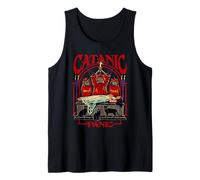 Catanic Panic Satanic Cat Retro Vintage Funny Adult Humor Canotta