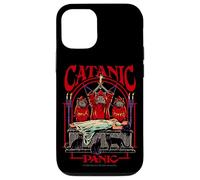 Catanic Panic Satanic Cat Retro Vintage Funny Adult Humor Custodia per iPhone 12/12 Pro