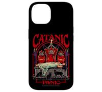 Catanic Panic Satanic Cat Retro Vintage Funny Adult Humor Custodia per iPhone 14