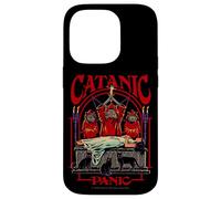 Catanic Panic Satanic Cat Retro Vintage Funny Adult Humor Custodia per iPhone 14 Pro