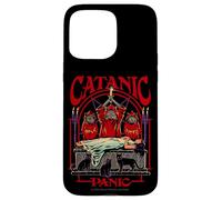Catanic Panic Satanic Cat Retro Vintage Funny Adult Humor Custodia per iPhone 15 Pro Max