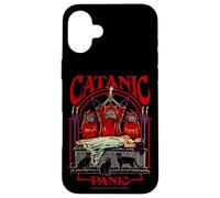 Catanic Panic Satanic Cat Retro Vintage Funny Adult Humor Custodia per iPhone 16 Plus