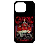 Catanic Panic Satanic Cat Retro Vintage Funny Adult Humor Custodia per iPhone 16 Pro