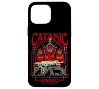 Catanic Panic Satanic Cat Retro Vintage Funny Adult Humor Custodia per iPhone 16 Pro Max