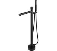 CATANK Free Standing Bath Taps, Single Hole Simple Freestanding Floor Mounted Bath Tap, Rotary Switch,Black