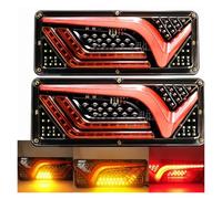 Catarifrangente 2 Pezzi 12V-24V LED Fanale Posteriore Indicatore Direzione Posteriore Lampada Per Camper Camper Rimorchio Camion Luce Arresto Illuminazione Per Barche Fanale Posteriore(2 piece 12V-24V