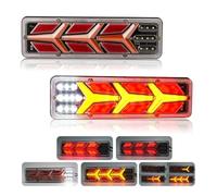 Catarifrangente 2 Pezzi 12V-24V LED Fanale Posteriore Indicatore Direzione Posteriore Lampada Per Camper Camper Rimorchio Camion Luce Arresto Illuminazione Per Barche Fanale Posteriore(2 piece 12V-24V