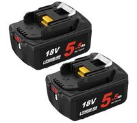 Catastro 2 Pack 18V 5500mAh Ricambio per Makita Batteria 18V 5.5Ah Compatible per Makita Batteria BL1860B BL1860 BL1850B BL1850 BL1840B BL1830B BL1830 BL1820 BL1815