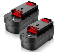Catastro 2 Pezzi 18V 3.6Ah Ricambio per Black Decker Batteria NI-MH 18V 3600mAh Compatibile per Black Decker Batteria HPB18 A1718 FSB18 FEB180S A18 A18E FS180BX FS18BX FS18FL FSB18