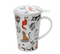 Catatstrophe - Set di tazze e infusori in porcellana Bone China, 0,44 l