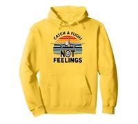 Catch A Flight Not Feelings Funny Cool Aereo Viaggio Aviazione Felpa con Cappuccio