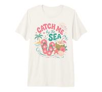 Catch Me By The Sea Beach Infradito Tropical Summer Graphic Maglietta Premium