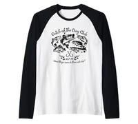 Catch of The Day Club, Design Vintage a Forma di Pesce Invecchiato Maglia con Maniche Raglan