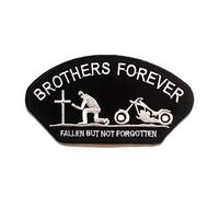 Catch the Patch Brothers Forever Moto Patch Termoadesivo 12,9 x 7 cm per Adulti con Motociclista Gilet Heavy Metal Rocker, Toppe Adesive Cucire Vestiti Lavoretti Regalo