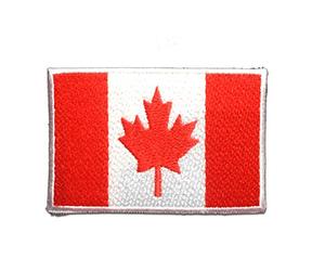Catch the Patch Canada Patch Termoadesivo 7,4 x 4,9 cm per Adulti Bambini con Bandiera Nazionale Tricolore Autentica, Souvenir Viaggio Mondiali 2026 Decorazione