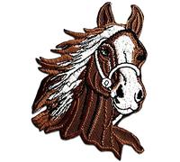Catch the Patch Cavallo Stallone Toppe Adesive Animali 7,3 x 9 cm per Bambini con Stoffa Tessuto Cotone Originale, Cane Gatto Vestiti Pantaloni Jeans Cucire Riparazione