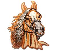 Catch the Patch Cavallo Stallone Toppe Adesive Animali 7,3 x 9 cm per Bambini con Stoffa Tessuto Cotone Originale, Cane Gatto Vestiti Pantaloni Jeans Cucire Riparazione