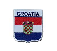 Catch the Patch Croazia Patch Termoadesivo 6,1 x 6,9 cm per Adulti Bambini con Bandiera Nazionale Tricolore Autentica, Souvenir Viaggio Mondiali 2026 Decorazione