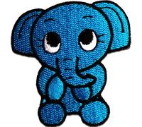 Catch the Patch Elefante Toppe Adesive Animali 5,9 x 6,3 cm per Bambini con Stoffa Tessuto Cotone Originale, Cane Gatto Vestiti Pantaloni Jeans Cucire Riparazione
