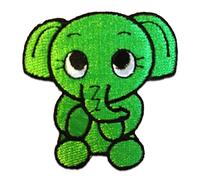 Catch the Patch Elefante Toppe Adesive Animali 5,9 x 6,3 cm per Bambini con Stoffa Tessuto Cotone Originale, Cane Gatto Vestiti Pantaloni Jeans Cucire Riparazione