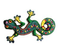 Catch the Patch Geco Salamandra Toppe Adesive Rettili 9,4 x 6 cm per Bambini con Stoffa Tessuto Cotone Originale, Dinosauro Drago Vestiti Pantaloni Jeans Cucire Riparazione