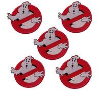 Catch the Patch Ghostbusters Patch Termoadesivi Set di 5 per Adulti con No-Ghost Simbolo Acchiappafantasmi Cult Vintage, Ecto-1 Proton Pack Slimer Fan Dettaglio Autentico