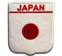 Catch the Patch Giappone Patch Termoadesivo 6,5 x 7,5 cm per Adulti Bambini con Bandiera Nazionale Tricolore Autentica, Souvenir Viaggio Mondiali 2026 Decorazione