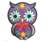 Catch the Patch Gufo Toppe Adesive Uccelli 6,7 x 9 cm per Bambini con Stoffa Tessuto Cotone Originale, Cucibile Bambino Vestiti Pantaloni Jeans Cucire Riparazione