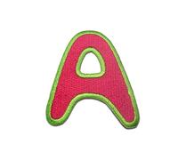 Catch the Patch Lettera A Rosa Toppa Termoadesiva Lettere Set per Bambini Adulti con Nome Iniziali Monogramma Personalizzato, Sport Squadra Calcio Numeri Trasferimento Decorazione