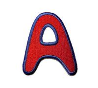 Catch the Patch Lettera A Rosso Toppa Termoadesiva Lettere 6,3 x 5,3 cm per Bambini Adulti con Nome Iniziali Monogramma Personalizzato, Sport Squadra Calcio Numeri Trasferimento Decorazione