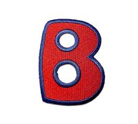 Catch the Patch Lettera B Rosso Toppa Termoadesiva Lettere 6,3 x 4,6 cm per Bambini Adulti con Nome Iniziali Monogramma Personalizzato, Sport Squadra Calcio Numeri Trasferimento Decorazione