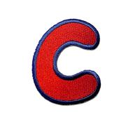 Catch the Patch Lettera C Rosso Toppa Termoadesiva Lettere 6,2 x 4,9 cm per Bambini Adulti con Nome Iniziali Monogramma Personalizzato, Sport Squadra Calcio Numeri Trasferimento Decorazione