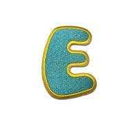 Catch the Patch Lettera E Blu Toppa Termoadesiva Lettere 6,2 x 4,5 cm per Bambini Adulti con Nome Iniziali Monogramma Personalizzato, Sport Squadra Calcio Numeri Trasferimento Decorazione