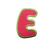 Catch the Patch Lettera E Rosa Toppa Termoadesiva Lettere Set per Bambini Adulti con Nome Iniziali Monogramma Personalizzato, Sport Squadra Calcio Numeri Trasferimento Decorazione