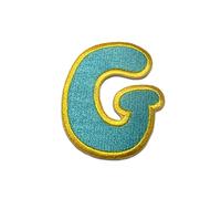 Catch the Patch Lettera G Blu Toppa Termoadesiva Lettere 6,2 x 5,3 cm per Bambini Adulti con Nome Iniziali Monogramma Personalizzato, Sport Squadra Calcio Numeri Trasferimento Decorazione
