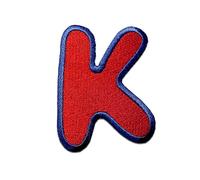 Catch the Patch Lettera K Rosso Toppa Termoadesiva Lettere 6,4 x 4,9 cm per Bambini Adulti con Nome Iniziali Monogramma Personalizzato, Sport Squadra Calcio Numeri Trasferimento Decorazione