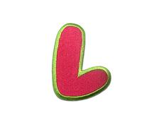 Catch the Patch Lettera L Rosa Toppa Termoadesiva Lettere Set per Bambini Adulti con Nome Iniziali Monogramma Personalizzato, Sport Squadra Calcio Numeri Trasferimento Decorazione