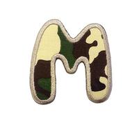 Catch the Patch Lettera M Militare Toppa Termoadesiva Lettere 6,3 x 5,9 cm per Bambini Adulti con Nome Iniziali Monogramma Personalizzato, Sport Squadra Calcio Numeri Trasferimento Decorazione